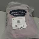 MooMee Bedding Sheet Set 100% Washed Cotton Linen Like Textured Breathable Durable Soft Comfy (Heathered Light Purple, Queen)