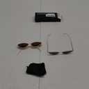 FEISEDY Fashion Designer Sunglasses Retro Small Petals Shape Arc Temple Design B2298 (2pack Smoke + Brown)