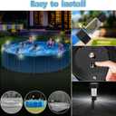 Solar Pool Lights for Above Ground Pools, 6 Pack Waterproof Swimming Pool Accessories Light for Yard, Garden, Outdoor Decoration (White Light)