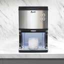 Avanti Nugget Ice Maker with Electronic Controls and Dispenser Countertop Use Makes 33lbs of Chewable Ice Per Day Perfect for Kitchen Office or Breakroom, Includes Ice Bin, 195-Watts, Stainless Steel