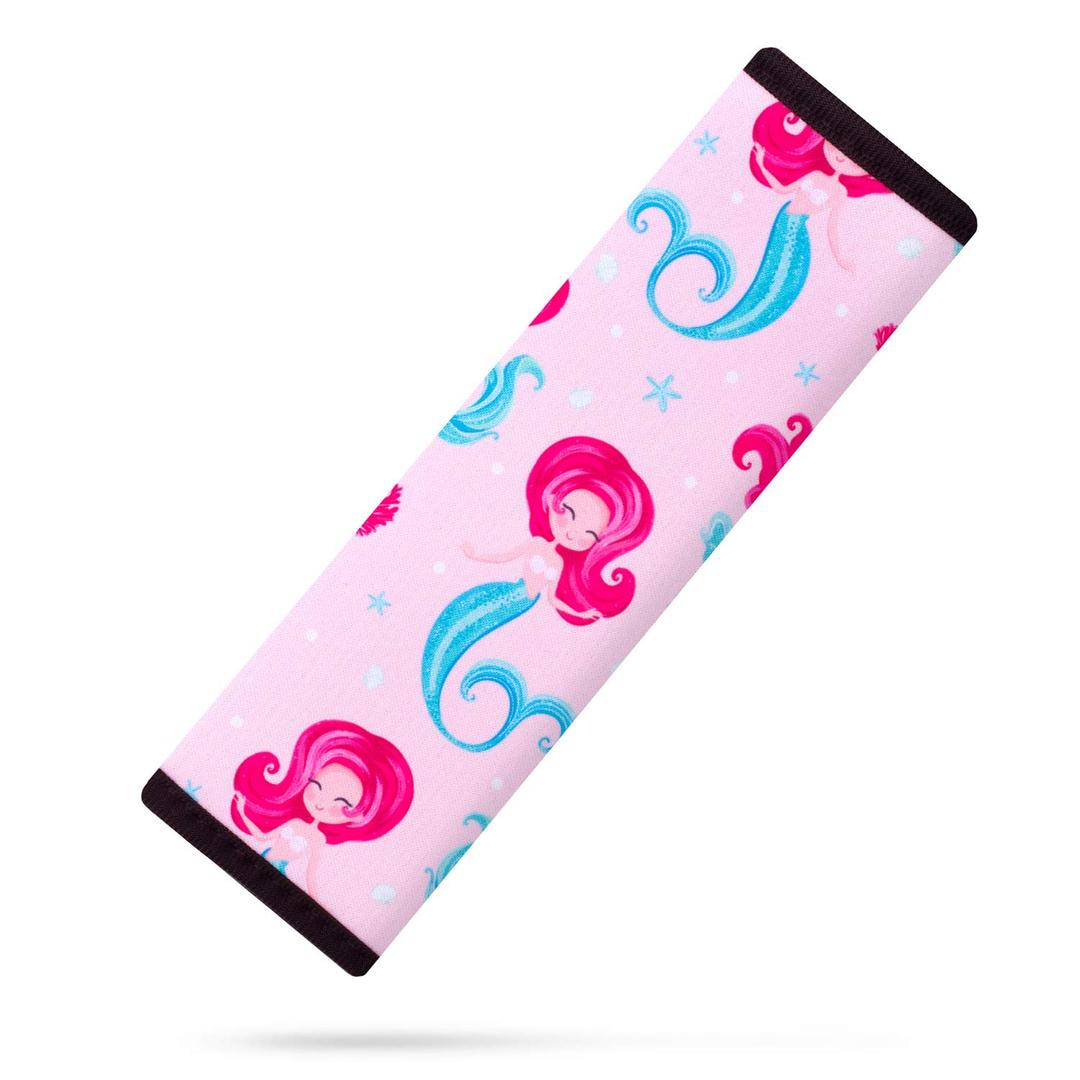 2 x YR Seat Belt Cover for Kids, Soft Comfort Seat Belt Cushion for Children, Cute Cartoon Pattern Car Seat Belt Pads Cover for Girls and Boys, 1 Pack, Mermaid