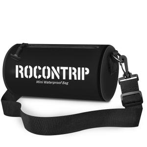 ROCONTRIP Crossbody Waterproof Bag IPX8 Dry Bag With Airtight Zipper Dry Sacks lightweight Portable Swimming Bag For Swimming Kayaking Camping Boating Rafting Fishing Travelling Snorkeling (Black)