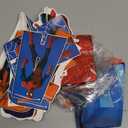 Spider 4th Birthday Number Sign Centerpiece, Spider Theme 4th Number Stand Sign, Wooden Table Decoration Photo Props for Spider 4th Birthday Decorations