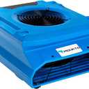 MOUNTO 1/4hp 1200cfm Low Profile Air Mover Carpet Dryer, 2 Speed Floor Fan w/Dual GFCI Outlet, Stackable, Lightweight Air Mover Blower- Ideal for Water Damage Restoration, Construction, Cleaning