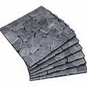 Decking Natural Pebble Interlocking Floor Patio Tiles, Indoor & Outdoor Interlocking Tiles 12"x12" 6pcs - A Great Upgrade Option for Garden Patio Path (Black)
