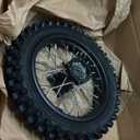 80/100-12 Rear Tire Disc Brake Wheel Rim With 12mm Bearing Set for Pit Pro Dirt Bike (80/100-12(12mm inner bearing))