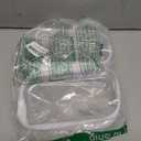 3PCS Clear Hard Plastic Zipper Case, Double Zippers Hard Pouch, Portable Travel Organizer Bin Clear Makeup Bag for Toy Storage, Snack Bag, Cosmetics, Pencil Case, Diaper Bag, Toiletry Bag (3PCS-S)