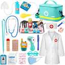 Sundaymot Doctor Kit for Kids, 11 Pcs Pretend Playset for Toddlers, Doctor kit for Toddlers 3-5, with Medical Bag, Stethoscope and Other Accessories, for Boys and Girls Fun Role Playing Game
