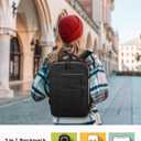 Capolo Travel Backpack for Women Men Waterproof Laptop Backpack Airlines Approved Personal Item Backpack Bag Computer Bookbag for Business, Work, Traveling Fits 15.6 Inch Laptop(Black)