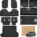 Peleus Floor Mats for Chevy Equinox/GMC Terrain 2018-2024,TPE All Weather Protection 2 Rows Car Floor Liners with Cargo Liner Backrest Mat for Chevy Equinox Trunk Mat+Backrest Mats+Floor Mats(6PCS)