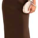 PRETTYGARDEN Womens Summer Dresses 2026 Casual Short Sleeve Crewneck Slit T Shirt Dress Spring Beach Vacation Sundress (Large, Coffee)