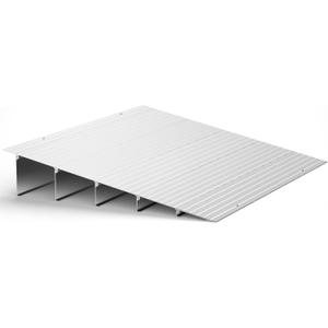 Door Threshold Ramp 5" Rise Door Ramp Aluminum Entry Ramp or Doorways Rated 800 lbs Load Capacity forWheelchair Scooters Power Chairs Walkers Metallic