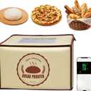 Folding Bread Proofing Box with 50~113 Temp Control & 48H Timer and NTC Sensor Dough Proofer, Visible Zippered Sourdough Starter Warmer Box for Bread, Pizza, Yogurt