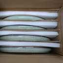 GBHOME Ceramic Dinnerware Sets for 4, 12 Pieces Stoneware Plates and Bowls Sets, Scratch Resistant Dishes, Dishwasher & Microwave Safe-Pastel Green