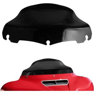9" Wave Windshield Windscreen Compatible for 2014-2024 Harley Touring Street Glide/Electra Glide/Ultra Limited/Tri Glide FLHT FLHX FLHXS FLHTK - Black Motorcycle Front Wind Shield
