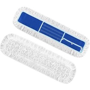 36" Dust Mop Replacement Pad: 2 Pack Fit 36" Commercial Dust Mop/Broom - Durable Thick Washable Cotton Dry Mop Head for Hardwood Tile Schools Offices Industrial Cleaning B0FMYK8YZ7