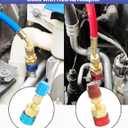 bylikeho R1234YF to R134a Conversion Adapters Quick Couplers Kit,Car Accessories R1234yf Refrigerant Recharge Kit,High Low Side Adapter for R1234yf Air Conditioning Systems Evacuation Recharging