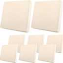 Newwiee 8Pcs Stretch Patio Cushion Covers Outdoor Cushion Covers for Patio Furniture Replacement Couch Sofa Slipcovers Jacquard Textured Soft Fabric Washable Furniture Protector(Beige, Classic)
