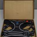 PHOEPET Reflective Dog Harness Large Breed Adjustable No Pull Vest with with Handle 2 Metal Rings 3 Buckles [Easy to Put on & Take Off](L, Black)