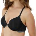 Maidenform Women's Racerback Bra with Shaping & Support, One Fab Fit Underwire Bras for Women, Lightly Lined, Front Close (Black) 38C