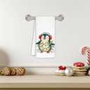 Merry Christmas Sloth Kitchen Dish Towels, Sloth Gifts for Women Men, Winter Holiday Winter Bradypod Xmas Hand Tea Towels for Kitchen Bathroom Decor, 16x24 Inch