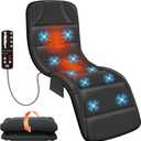 CILI Massage Mat Full Body,Massager Chair Pad,10 Vibration Motors & 5 Massage Modes,Back Massager for Bed,Massage Mattress Pad for Back,Heating Pad with Auto Shut Off, Gifts for Men,Women,Black