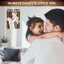 From Daughter to Dad Gift - Meaningful Father Daughter Keepsake Metal Sign with Emotional Message, Sentimental Just Because Gift for Father, Appreciation Thank You Dad Message, Wall Hanging Display