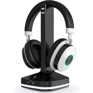 Wireless Headphones for TV Watching, TV Headphones Wireless for Seniors with Transmitter Charging Base, No Audio Delay Blutooth 5.4, Over Ear Headset with 3 Audio Modes, Gifts for Parents/Elderly