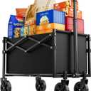 Lite Collapsible Folding Wagon - Lightweight Utility Cart, 50L Capacity, 220 lbs Load, Compact Fold, Perfect for Beach, Garden, Shopping, Outdoor Activities