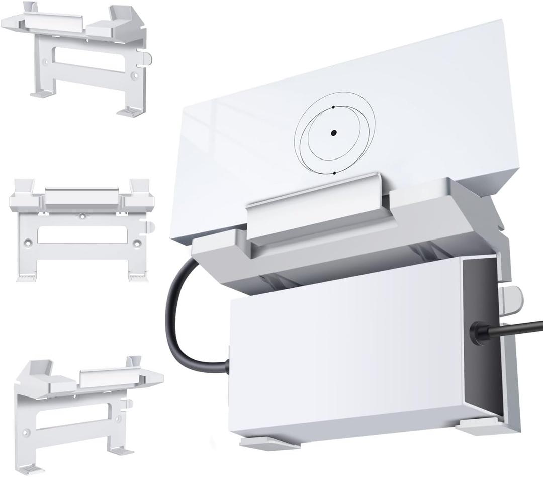 TNP for Starlink Gen 3 Router Mount - Wall Bracket Mounting Kit for Starlink V3 Mesh WiFi Router & Power Supply - 2 in 1 Space Saving Wall Mount Internet Modem Holder for Home & Office Use