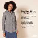 Amazon Essentials Women's Regular-Fit Long-Sleeve Button-Down Poplin Shirt, Business Casual, Office Work (White, S)
