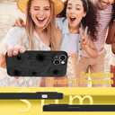 OOK Black Floral case for iPhone 15 Plus Case [Compatible with MagSafe], Cute Sunflower Floral Blooms Design Soft TPU Shockproof Protective for Women Girls Slim Magnetic Phone Cover