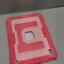 Case for iPad (A16) 11th Generation 11 Inch 2025, iPad 10th Generation Case 10.9 Inch 2022, Heavy Duty i Pad Cover 10th Gen with Large Kickstand Pen Holder Shoulder Strap, Pink Rose