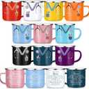Hushee Nurse Appreciation Gifts Mug Bulk 12oz Coffee Mugs with Handle Motivational Cup Enamel Tumbler Nurse Practitioner Week Gift for Nursing Doctor Valentines Care Favor(Multicolor,10 Pcs)