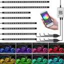 Kairiyard 8PCS Motorcycle Underglow LED Light Kit, App Control Multicolor Motorcycle LED Light Kit Music Sync RGB Strips Light Waterproof Compatible with Harley Davidson Honda Kawasaki Suzuki