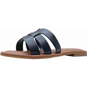 The Drop Women's Monika (10, Faux Leather Black)