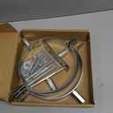 2 Sets 6 Inch Adjustable Pipe Bracket, Heavy Duty Galvanized Steel Split Ring Hanger, Round Supports for Plastic Ventilation Pipe Chimney Drainage Tube