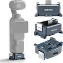 NEEWER Charging Adapter Base Compatible with DJI Osmo Pocket 3 Gimbal, Type C Charging with 1/4" Thread Arca Type Dovetail, Magnetic Folding Fingers for Tripod & Action Camera Mount Accessories, AC018