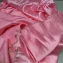 Girls Satin Full Dancing Circle Long Flowy Dance Skirt for Belly Dance, Flamenco, Classical & Folk Dance (8-12 Years, Pink)