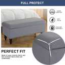 FUANGUI Ottoman Cover Stretch Storage Ottoman Bench Slipcover Printed Folding Storage Bench Ottoman Cover Footrest Stool Slipcover Footstool Protector Cover with Elastic Bottom, Small
