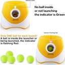 MEKAPLE Automatic Dog Ball Launcher, Dog Ball Thrower with 15 Mini Tennis Balls Sizing 2 Inch and Mesh Bag, Interactive Dogs Toys Tennis Balls Launcher for Small Dogs with 3 Distance Settings