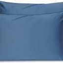Cotton Toddler Pillowcase 14x20 Envelope: Long-Staple Cotton, Ultra Soft Breathable Durable, Travel Pillow Cover 2 Pack by Fittia (Blue)