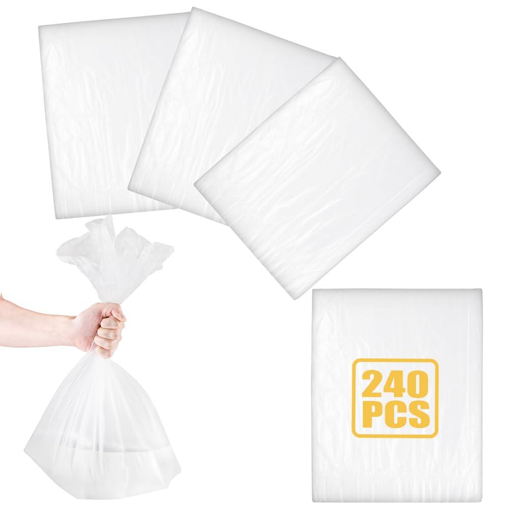 240 PCS Disposable Foot Tub Liner, Plastic Transparent Pedicure Liners Disposable Portable Foot Soaking Basin Cover Bags for Foot Bath Spa, Clear