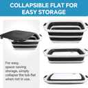 XUDAKAIXIN Collapsible BBQ Prep Tub for Meal Prep, Marinating,Food Storage, picnics, camping, barbecues,cutting fruits and vegetables - Includes Cutting Board and Locking Lid,(X-Large) Black