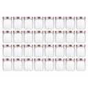 Clear Plastic Jars with Airtight Lids, 25 Pack of Brown and 25 Pack of Black Plastic Mason Jars with Lids, Refillable Storage Slime Containers & Small Spice Jar for Kitchen Organization