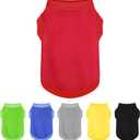 Elevate Your Dog's Fashion Quotient with Colorful and Breathable Sleeveless Cotton Shirts! Perfect Pet Apparel for Small to Medium Dogs Red M (M-(8~14lb) | Chest(~18.1"))