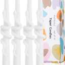 White Taper Candle Candlestick Snake Soy Candles Unscented Wedding Party Wax Unscented Dinner Candle Dripless,8 inch,Set of 4,Snake