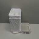 2 Pack Automatic Bathroom Trash Can 2.6 Gallon Smart Touchless Motion Sensor Trash Can with Lid Electric Waterproof Narrow Small Garbage Bin (C-Basic Battery Supply-White)