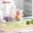 EGGKITPO 6-Pack 1/1 Size Food Pan 4 Inch Deep BPA Free Polycarbonate Food Storage Containers for Busy Kitchen Stackable Clear Hotel Pan for Buffet Party Supplies Dishwasher Safe