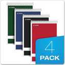 TOPS Steno Books, 6" x 9", Gregg Rule, Green Tint Paper, Assorted Color Covers, 80 Sheets, 4 Pack (80221)